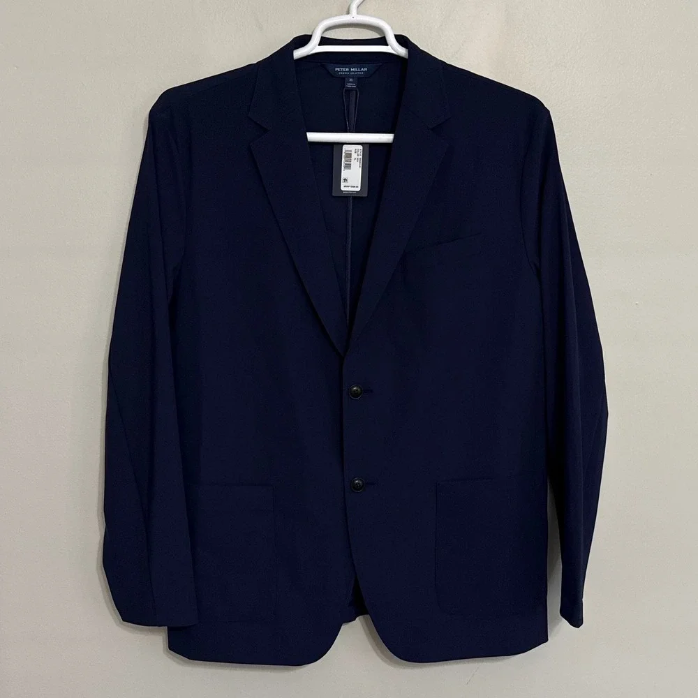 NEW Peter Millar Mens XL Navy Bingham Crown Crafted Performance Stretch Blazer